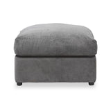 Fernley-chenille-footstool-pewter from Roseland Furniture