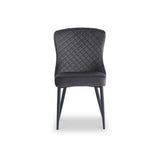 Lloyd Graphite Velvet Dining Chair From Roseland Furniture