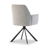 Tora-Boucle-Swivel-Dining-Chair-Grey from Roseland Furniture