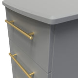 Bramham Grey 3 Drawer Bedside from Roseland