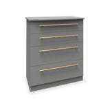 Bramham Grey 4 Drawer Deep Chest from Roseland