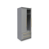 Bramham Grey 2 Door 2 Drawer Wardrobe