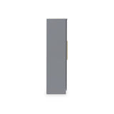 Bramham Grey Tall 4 Door 2 Mirror Wardrobe by Roseland Furniture