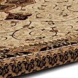 Holden Black Cream Oriental Stain Resistant Rug