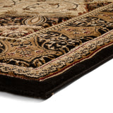 Holden Black Cream Oriental Stain Resistant Rug