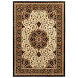 Holden Black Cream Oriental Stain Resistant Rug from Roseland Furniture