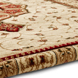 Holden Red Cream Oriental Stain Resistant Rug