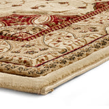 Holden Red Cream Oriental Stain Resistant Rug