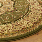 Holden Green Oriental Stain Resistant Circular Rug