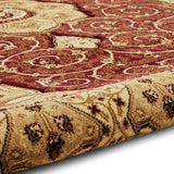 Holden Red Oriental Stain Resistant Rug