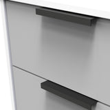 Asher White and Grey Tallboy Chest of Drawers from Roseland Furniture