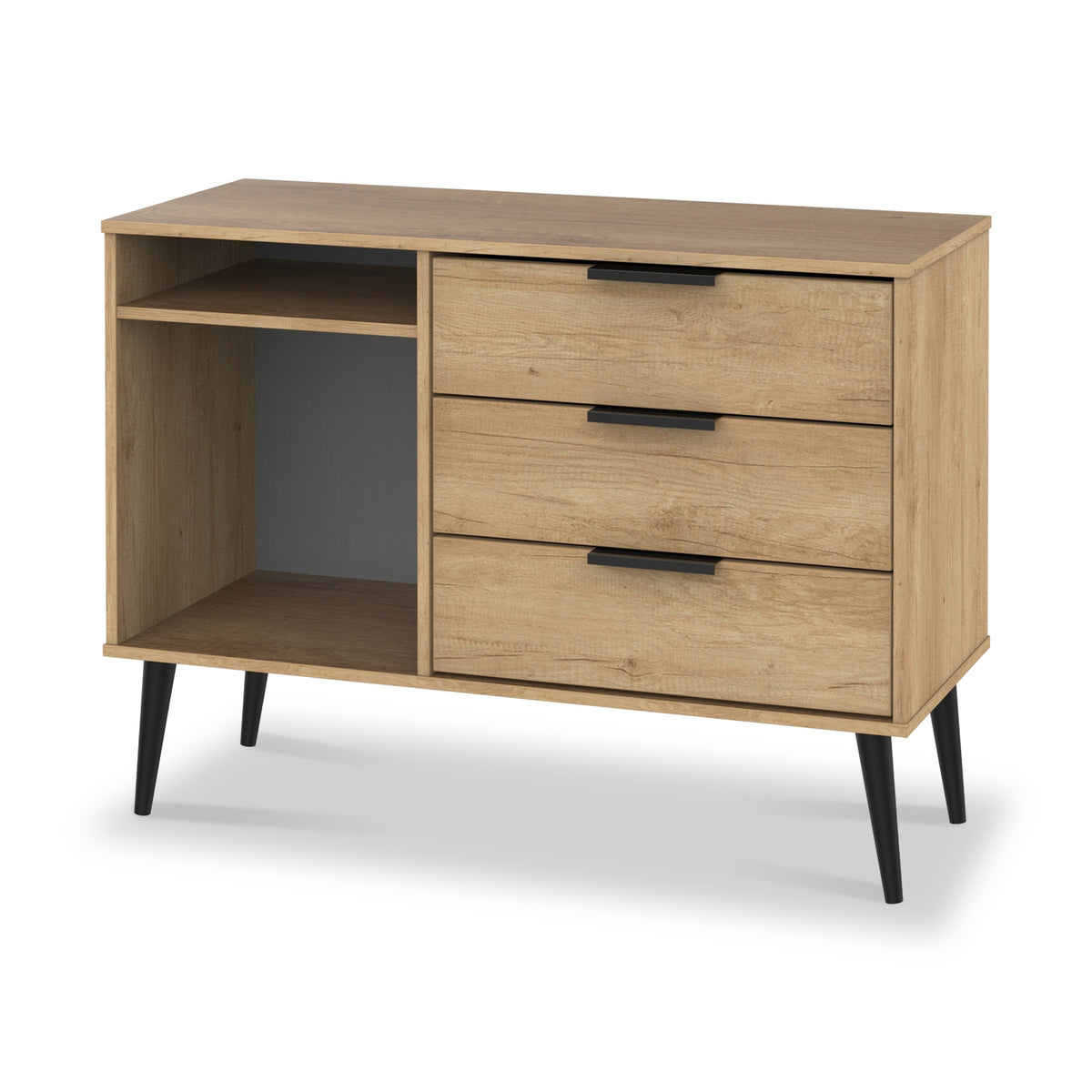 Asher Light Oak 3 Drawer TV Unit from Roseland Furniture