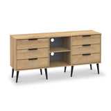 Asher Light Oak 6 Drawer Sideboard from Roseland Furniture