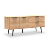 Asher Light Oak 2 Drawer 2 Door Wide Sideboard from Roseland Furniture