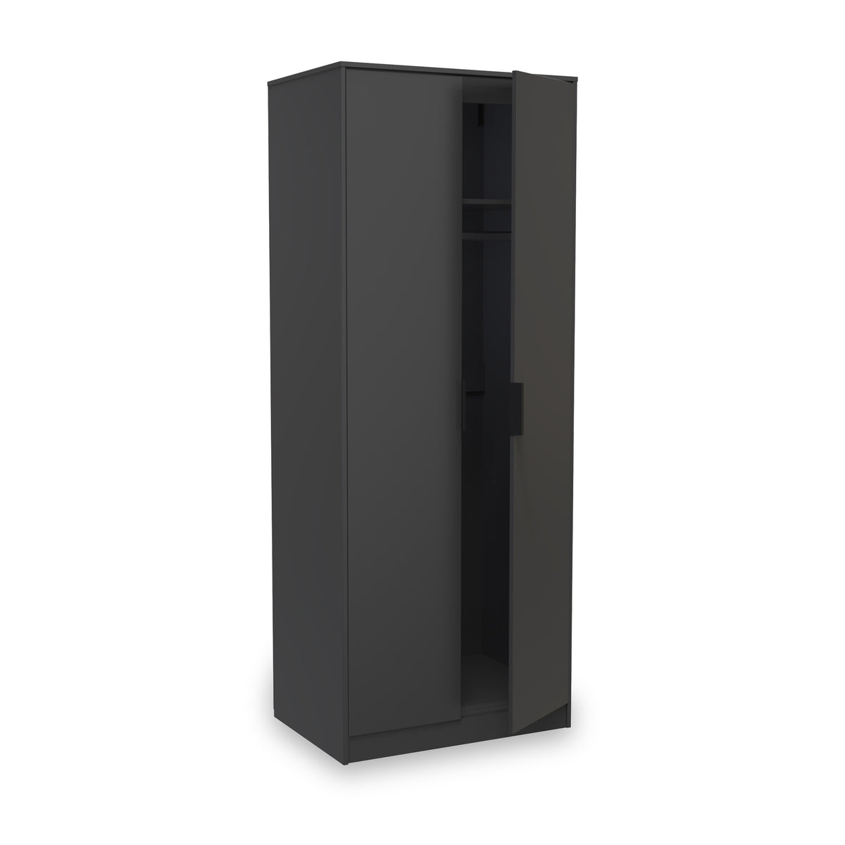 Moreno Graphite Grey 2 Door Double Wardrobe from Roseland furniture