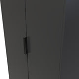 Moreno Graphite Grey 2 Door Double Wardrobe from Roseland furniture