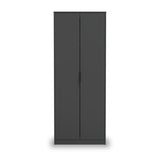 Moreno Graphite Grey 2 Door Double Wardrobe from Roseland furniture