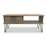 Moreno Rustic Oak 1 Drawer Coffee Table by Roseland Furniture