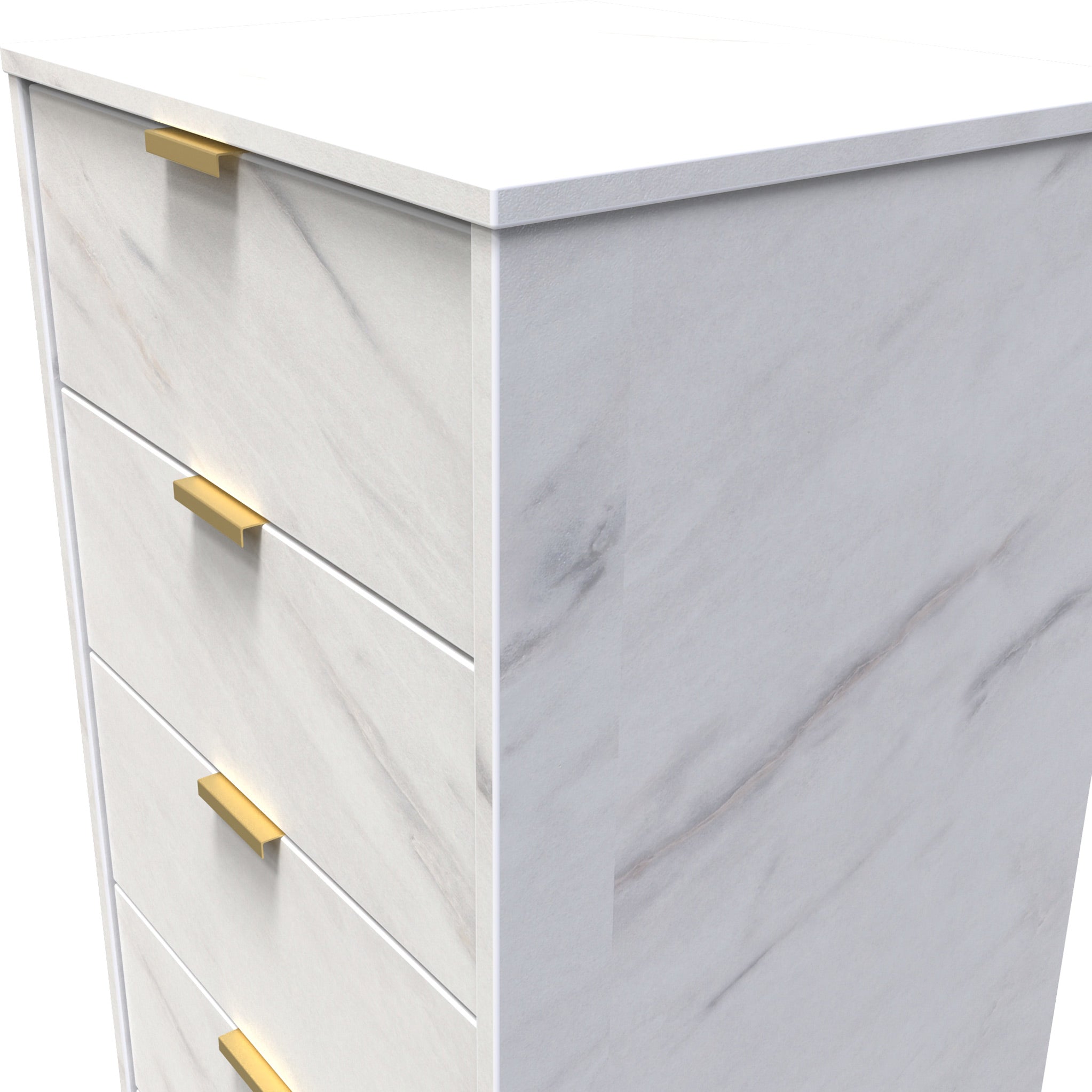 Marble effect deals chest of drawers