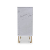 Moreno Marble Effect 5 Drawer Tallboy