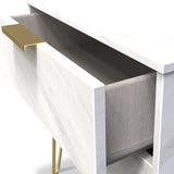 Moreno Marble Effect 2 Drawer Side Table