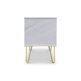 Moreno Marble Effect 2 Drawer Side Table