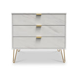 Moreno Marble Effect 3 Drawer Chest of Drawers