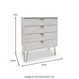 Moreno Marble Effect 4 Drawer Chest from Roseland Furniture