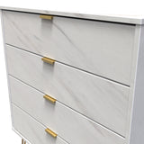 Moreno Marble Effect 4 Drawer Chest