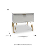 Moreno Marble Effect 1 Drawer Side Table from Roseland Furniture