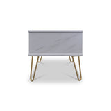 Moreno Marble Effect 1 Drawer Side Table