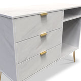 Moreno Marble 3 Drawer TV Unit from Roseland Furniture