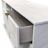 Moreno Marble 6 Drawer Sideboard Cabinet