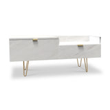 Moreno Marble Effect TV Console Unit from Roseland Furniture