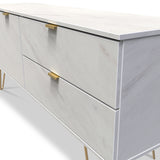 Moreno Marble Effect 2 Drawer 2 Door Wide Sideboard