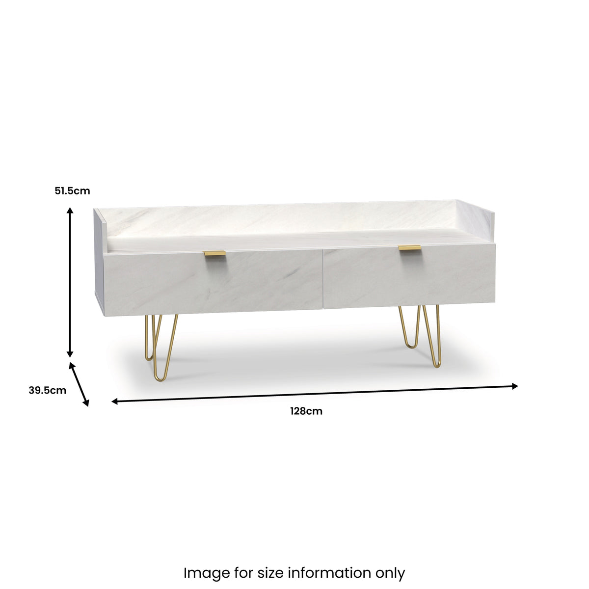 Moreno Marble Effect Media Console Unit from Roseland Furniture