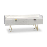 Moreno Marble Effect Media Console Unit from Roseland Furniture