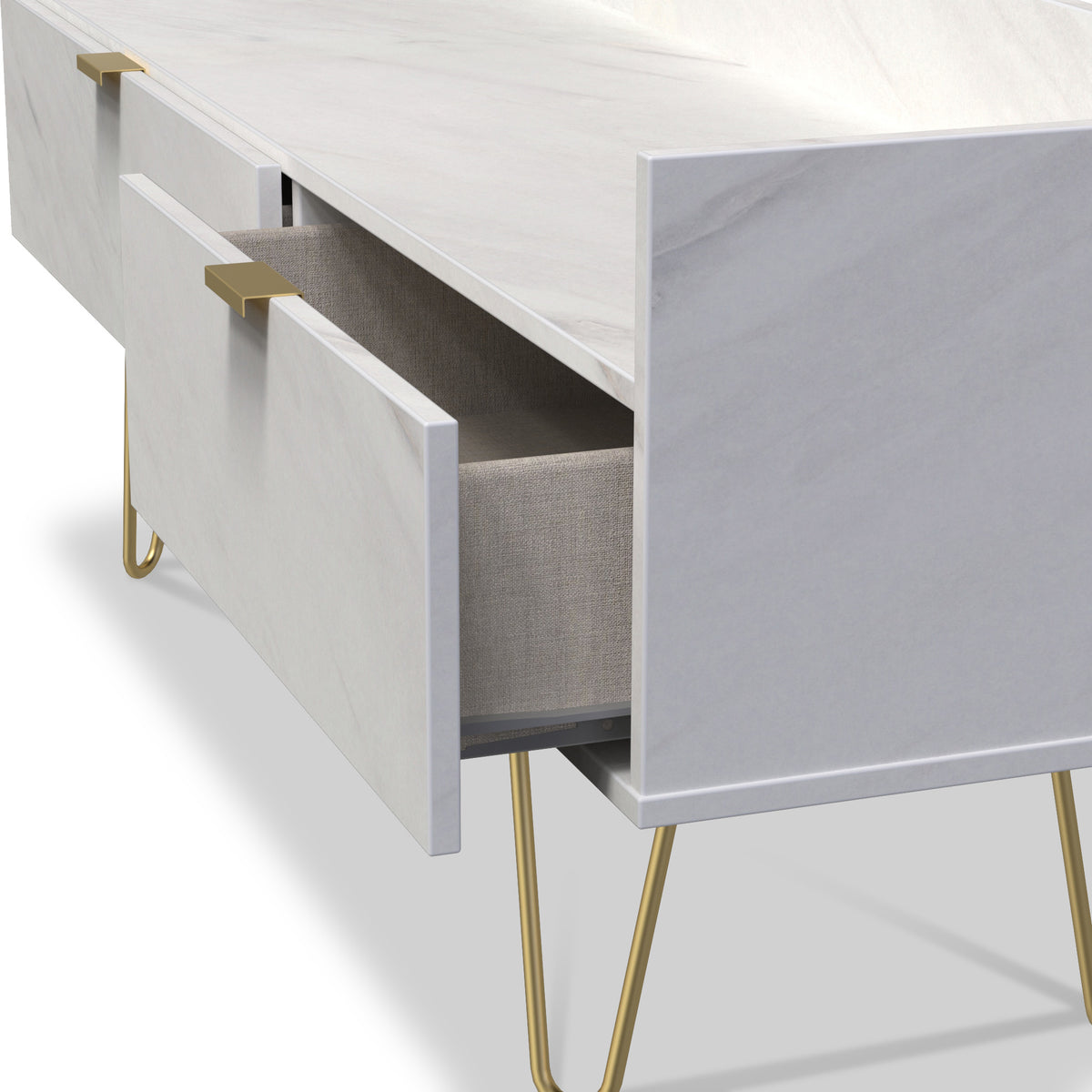 Moreno Marble Effect Media Console Unit