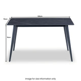 Owen Black 130cm Sintered Stone Dining Table for dining room