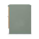 Jago-slatted-effect-2-drawer-bedside-green from Roseland Furniture