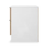 Jago-slatted-effect-2-drawer-bedside-white from Roseland Furniture