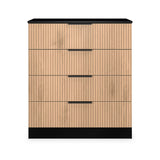 Jago Slatted Effect 4 Drawer Chest of Drawers