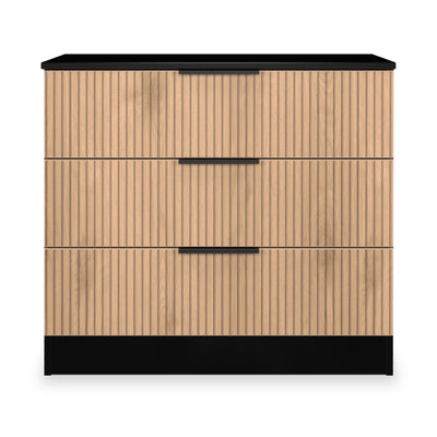 Jago Slatted Effect 3 Drawer Chest of Drawers