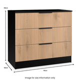 Jago-Slatted-Effect-3-Drawer-Chest-from Roseland Furniture