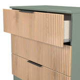 Jago-Slatted-Effect-3-Drawer-Chest-Greenfrom Roseland Furniture