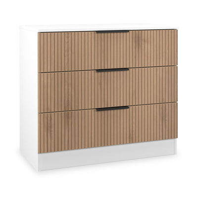 Jago Slatted Effect 3 Drawer Chest of Drawers