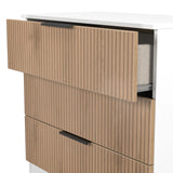 Jago-Slatted-Effect-3-Drawer-Chest-White from Roseland Furniture