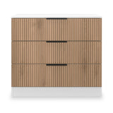 Jago-Slatted-Effect-3-Drawer-Chest-White from Roseland Furniture