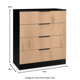 Jago-slatted-effect-4-drawer-chest-dimensions from Roseland Furniture