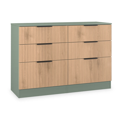 Jago Slatted Effect 6 Drawer Midi Chest of Drawers